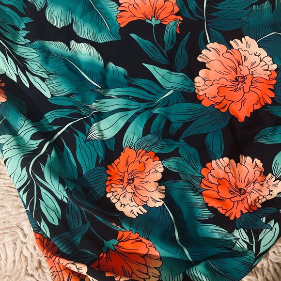 Boutique + Green High Waisted Floral Tropical Bikini Bottom Women SZ 3X - Picture 8 of 8